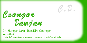 csongor damjan business card